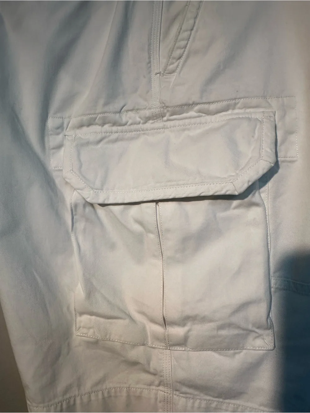 Polo by Ralph Lauren White Cargo Shorts with Navy Label